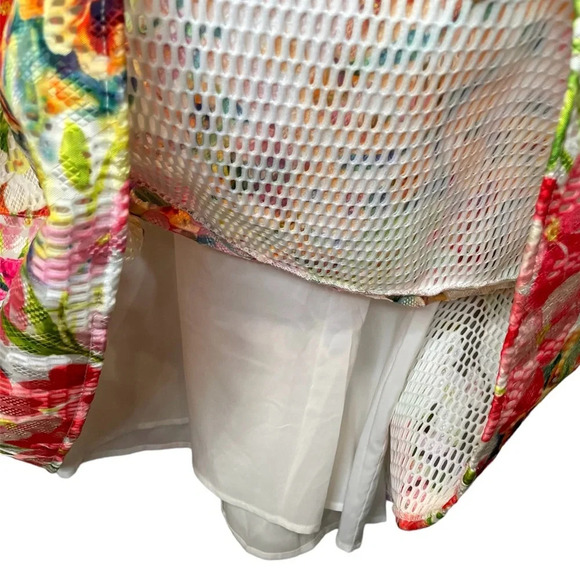 Rickie Freeman For Teri Jon Floral Fit & Flare Sheath Cocktail Dress Size 8 - Picture 6 of 9